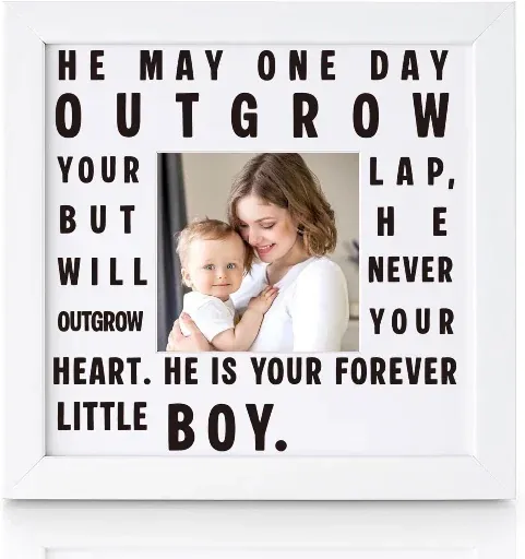 Forever Little Boy Quote Wooden 4x6 Photo Frame