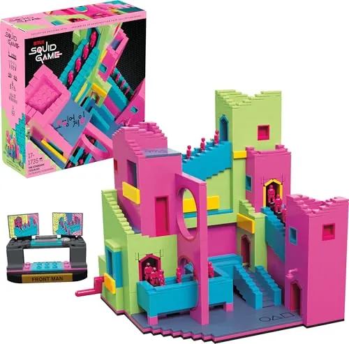 MEGA Squid Game The Staircase Building Toy Set w/ Motion and Poseable Figure (1707-Piece)