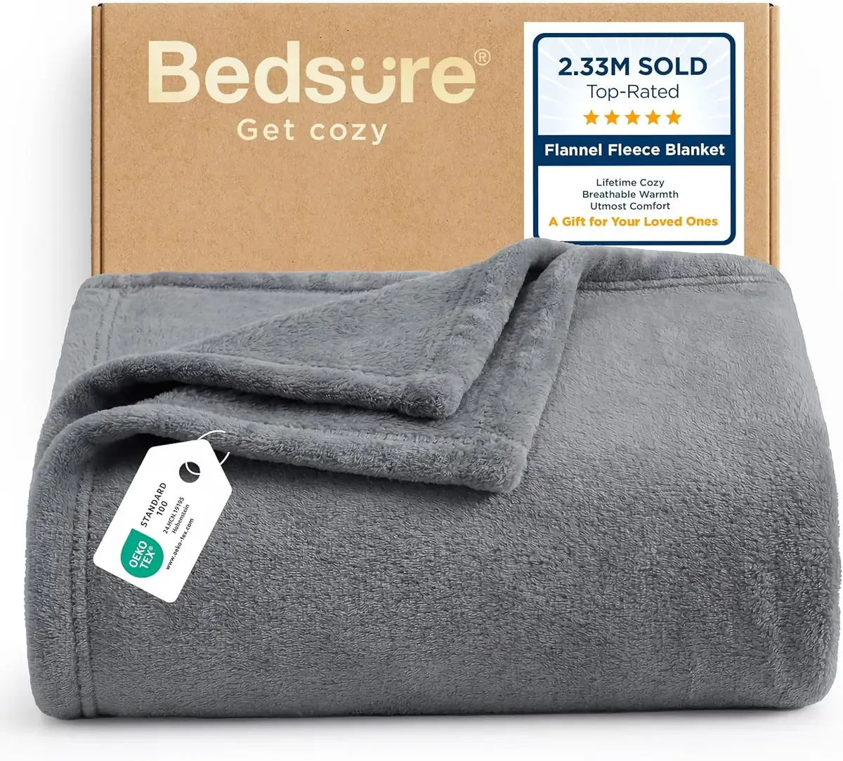 Bedsure GentleSoft Fleece Throw Blanket