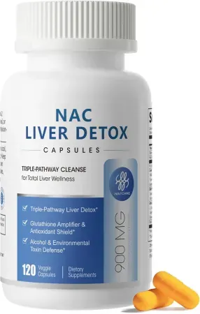 120-Count 900mg iMATCHME NAC Liver Detox Antioxidant Supplement Capsules