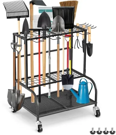 UNTIMATY Garden Tool Organizer w/ Wheels