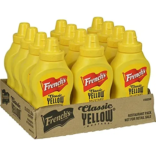French's Classic Yellow Mustard Squeeze Bottle 12-Pack