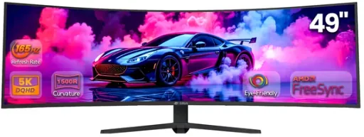 CRUA 49" DQHD 144Hz Curved Gaming Monitor
