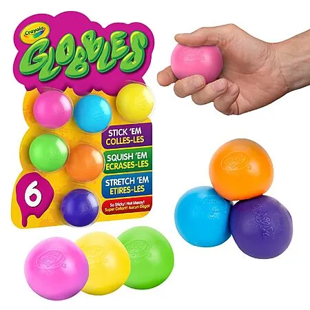 Prime Members: 6-Pc Crayola Globbles Fidget Stress Ball Squishy Toys