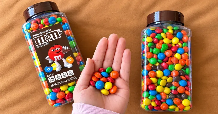 M&M’s Milk Chocolate Candy 25.5oz Jars 2-Pack