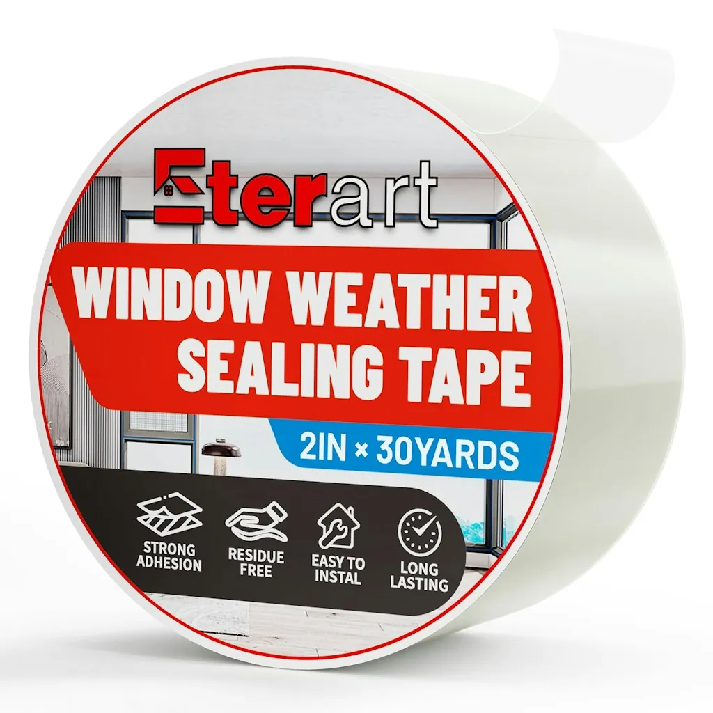 ETERART 2" x 30-Yard Transparent Weatherproof Seal Tape