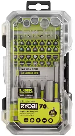RYOBI Impact Rated Driving Set, 70-Piece