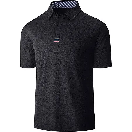 VALANCH Men's Lightweight Short Sleeve Quick-Dry Golf Polo Shirt (Size XL-3XL)