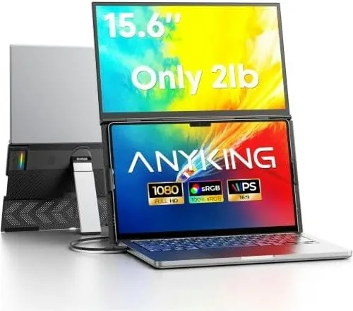 Anyking S15 Plus 15.6" 1080p IPS Portable Laptop Screen Extender