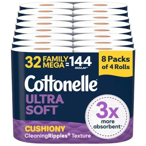 Cottonelle Ultra Soft Toilet Paper 32-ct Family Mega Rolls