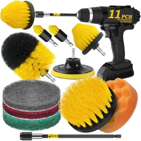 11-Piece Holikme Drill Brush Power Scrubber Cleaning Attachment Set