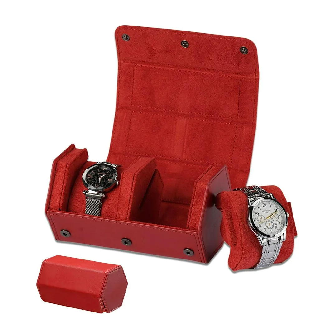 Recycled Leather Watch Travel Case