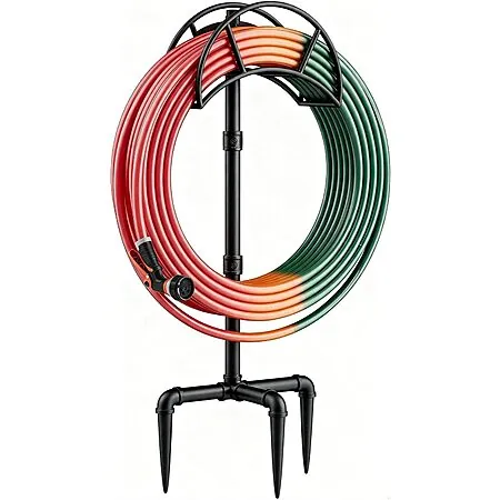 Landvoi Freestanding Metal Garden Hose Holder Stand (160' Capacity)