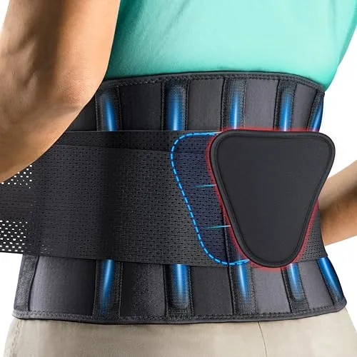 FEATOL Back Brace for Women & Men, Lower Back, Sciatica Pain Relief