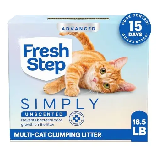 Fresh Step Advanced Simply Unscented Multi Cat Clumping Cat Litter 18.5 lb