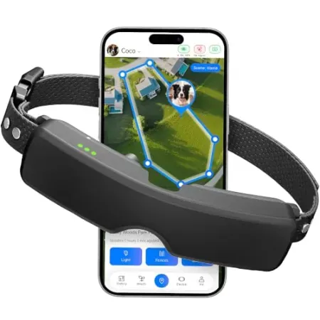 Thereye GPS App Controlled Wireless Dog Fence Collar