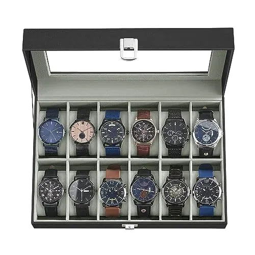 SONGMICS 12-Slot Watch Box Organizer