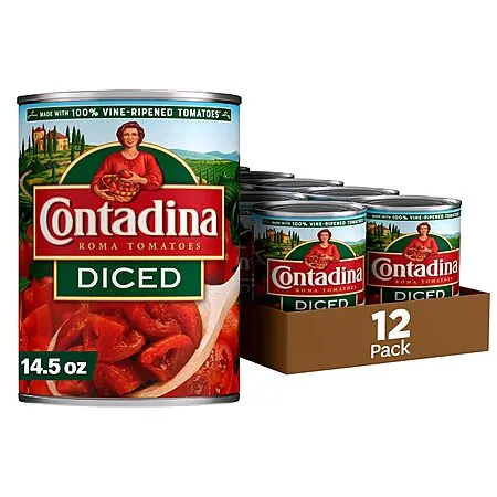 12-Pk 14.5-Oz Contadina Diced Roma Tomatoes