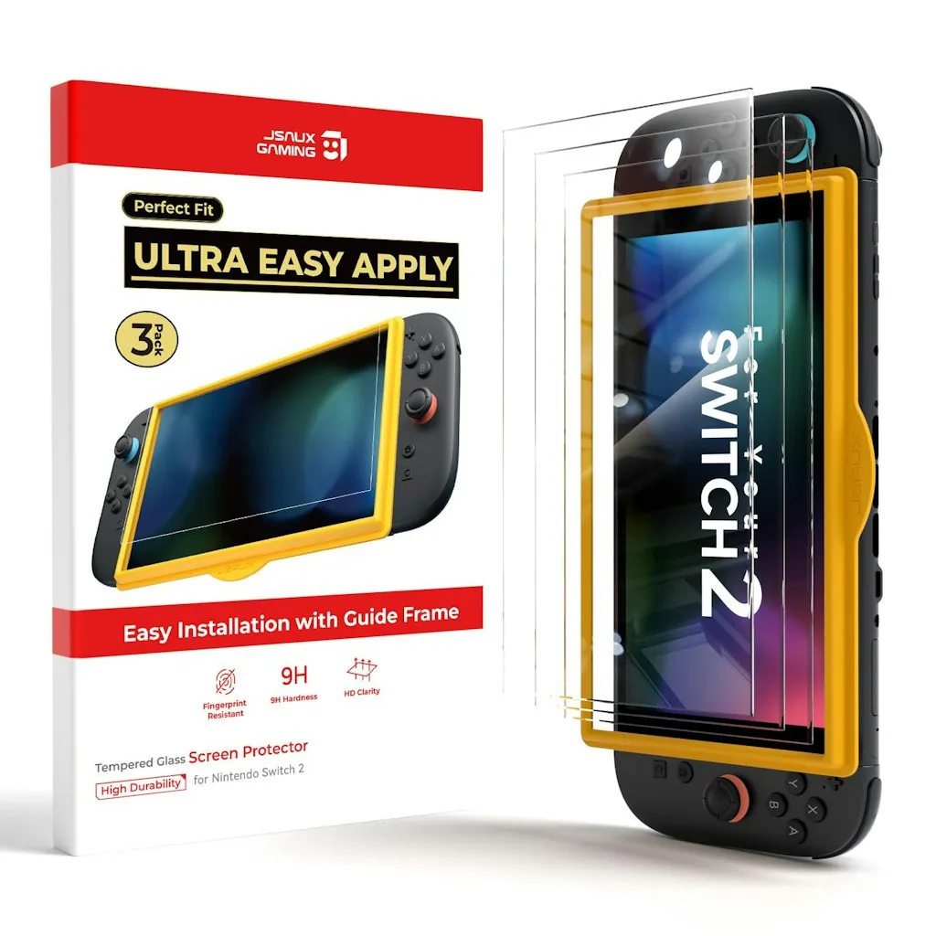 JSAUX 3-Pack Ultra HD Screen Protector for Nintendo Switch 2