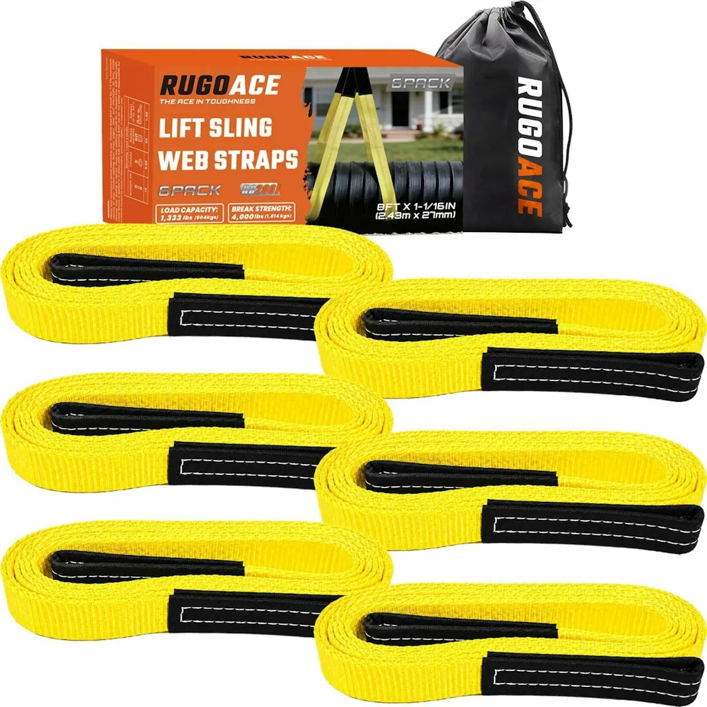 Lift Sling Web Straps 6-Pack