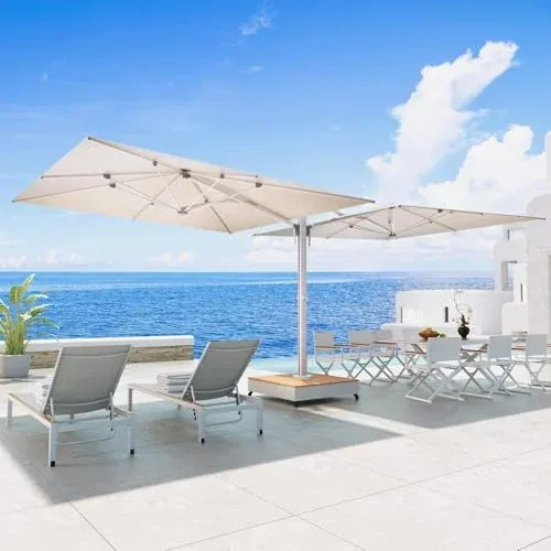 Grand patio 10x10 FT Large Double-Sided Outdoor Cantilever Aluminum Umbrella