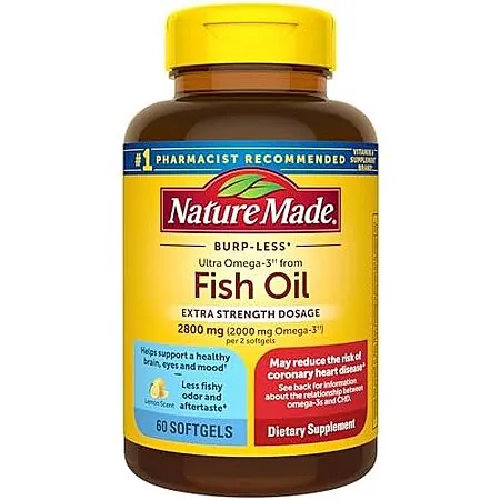 Select Accts: 60-Ct Nature Made Extra Strength Omega 3 Fish Oil Supplement Softgels