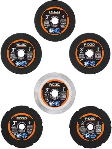 Ridgid 3 inch Cut-Off Wheel Kit (6-Piece)