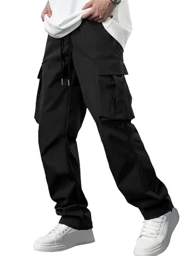 Comdecevis Men's Lightweight Drawstring Tactical Sweatpants