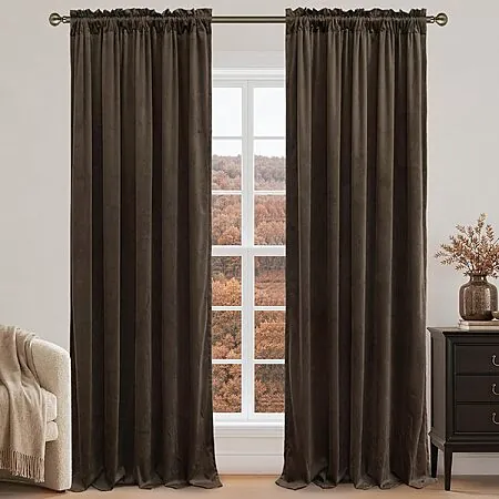 Lamit Thermal Insulated Blackout Velvet Curtains: 2-Pk 52"x84" (various)