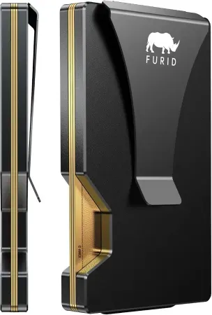 Furid Slim RFID Metal 12-Card Wallet w/ Money Clip