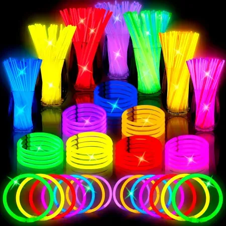 JOYIN 100-Piece 8" Glow sticks Bulk Party Pack