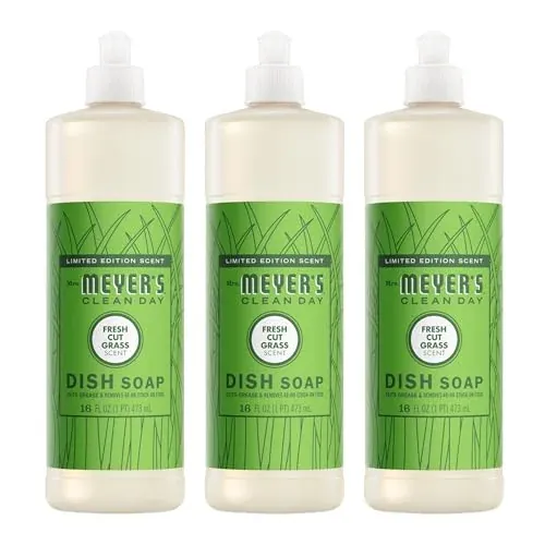 Mrs. Meyer's Clean Day Fresh Cut Grass Liquid Dish Soap, 3-Pack 16 oz