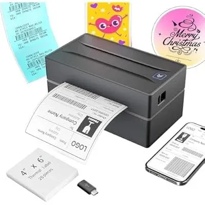 NULLTONEX Bluetooth 4x6 Thermal Shipping Label Printer