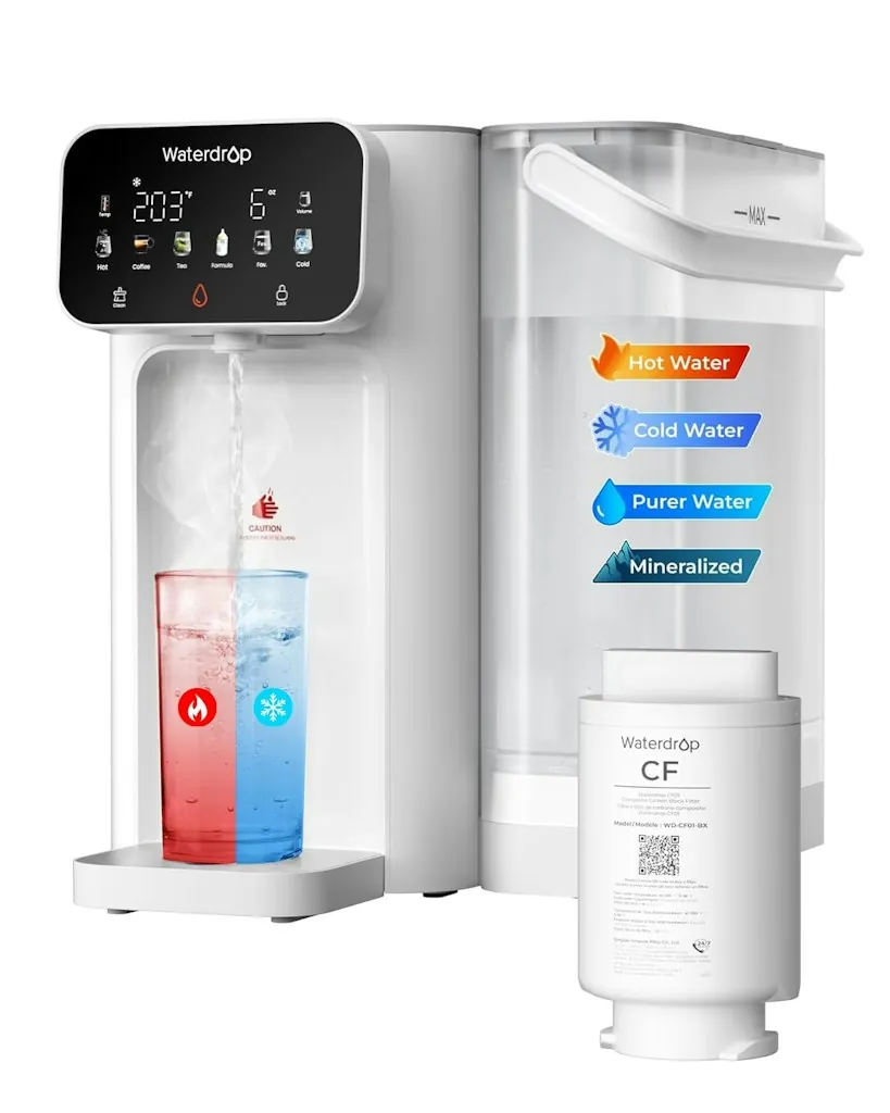 Waterdrop CT01 Countertop Water Filter System with Hot & Cold Water Dispenser