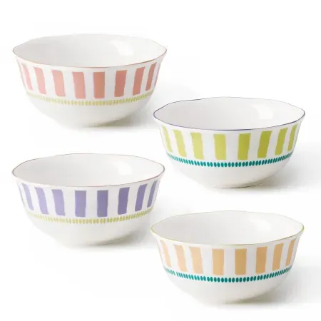 4-Piece Carote Ceramic Cereal Bowls Set
