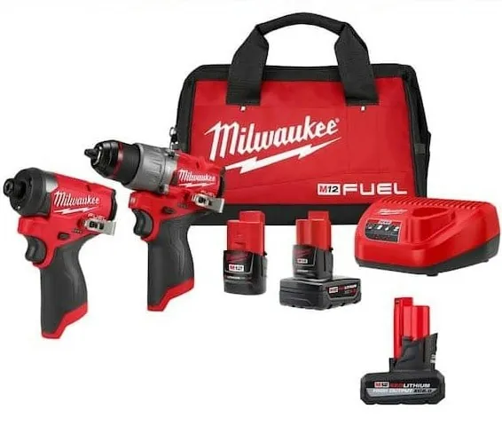 Milwaukee M12 Fuel 12V Brushless Hammer Drill / Impact Driver 2-Tool Combo Kit