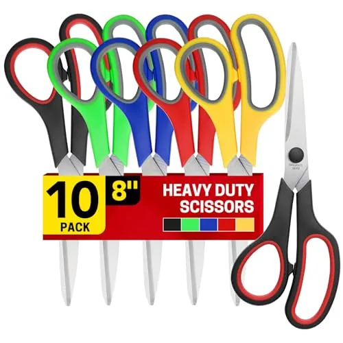 BURVAGY 6-Pack Multipurpose Scissors