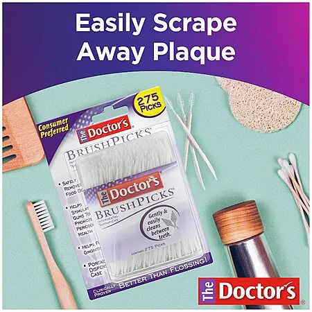 Select Amazon Accts: 12-Pk 275-Ct The Doctor's BrushPicks Interdental Tooth Pick