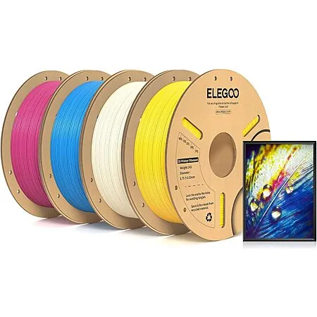 4-KG ELEGOO PLA 3D Printer Filament 1.75mm CMYK Bundle