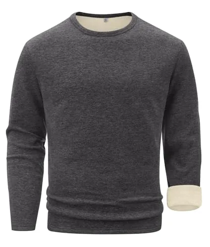 Sailwind Men's Wool Base Layer Long Sleeve Crewneck Thermal Shirt