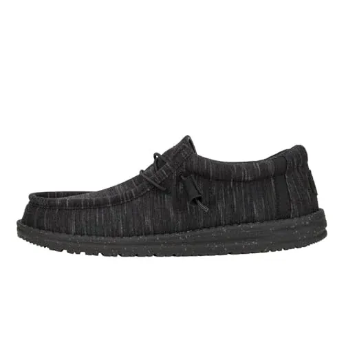 HEYDUDE Men's Wally Slip-On Loafer Midnight Black
