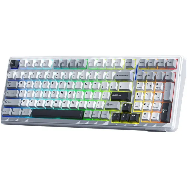 AULA F99 Hot-Swappable Tri-mode 96% Mechanical Keyboard Blue/White