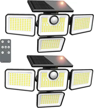 2-Pack omibee 6000LM Solar Motion-Sensor Lights