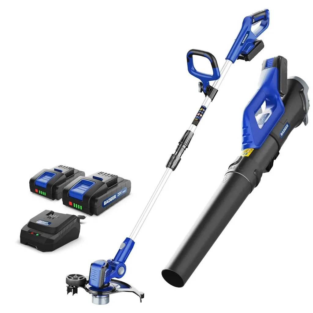 Wild Badger Power 20V String Trimmer & Leaf Blower Kit