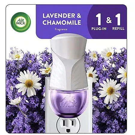 Air Wick Plug-In Kit (Warmer + 1 Refill, Lavender & Chamomile)