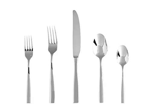 Fortessa Lucca 18/10 Stainless Steel Flatware 20 Piece Place Setting
