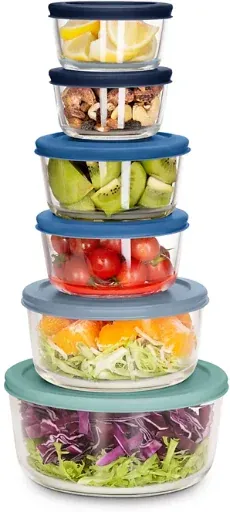 Art & Cook 12-Piece Glass Food Storage Set