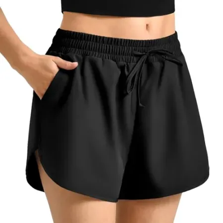Walifrey High Waist Quick Dry Women's Running Shorts with Pockets