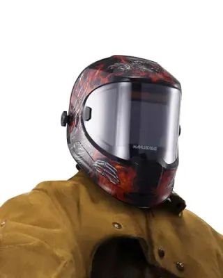 MANUSAGE Panoramic View Welding Helmet w/ Auto Darkening