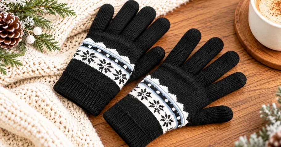 Wool-Lined Touch Screen Gloves